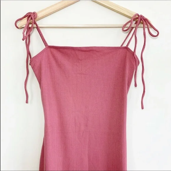 'Gone Off the Rails' Ribbed Slit Mini Dress - Picture 2 of 8